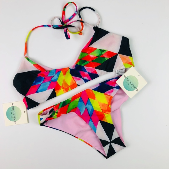Mara Hoffman Other - Mara Hoffman Fractals Reversible Colorful Bikini